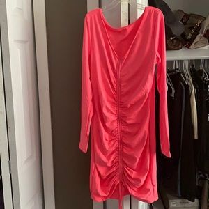 Hot pink bodycon dress